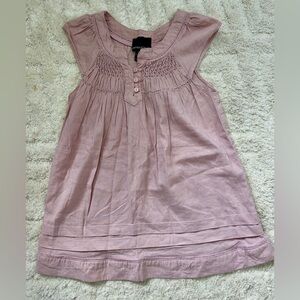 Cynthia Rowley Blush Linen Blend Blouse Tunic